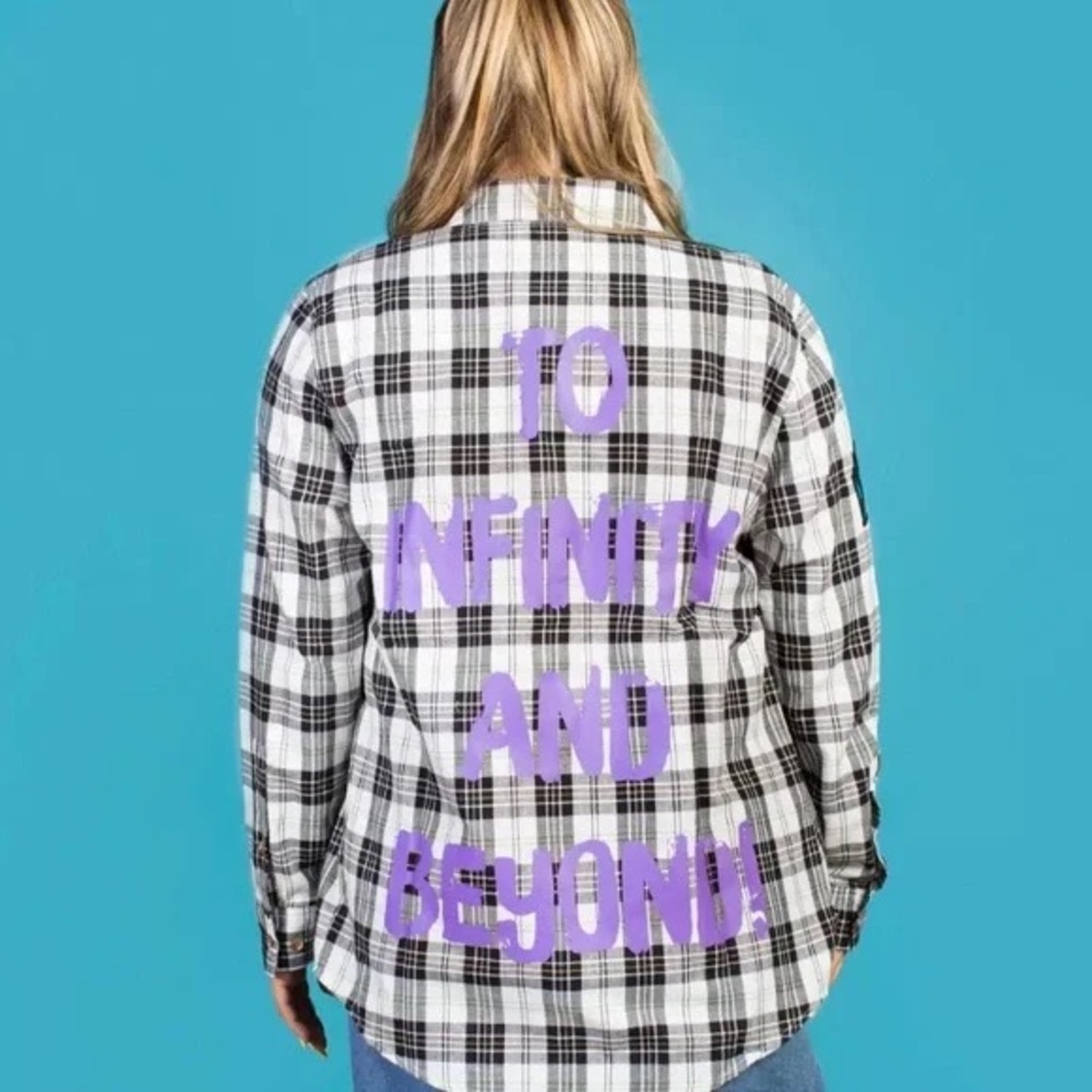 Disney Buzz Lightyear Flannel Shirt by Cakeworthy from Toy Story 4 - Size Medium